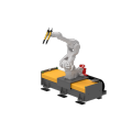 Cubo de polvo de robot industrial de siete eje
